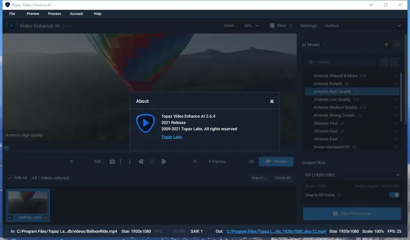 Установка Topaz Video Enhance AI 2.6.4 RePack (& Portable) by TryRooM [En]
