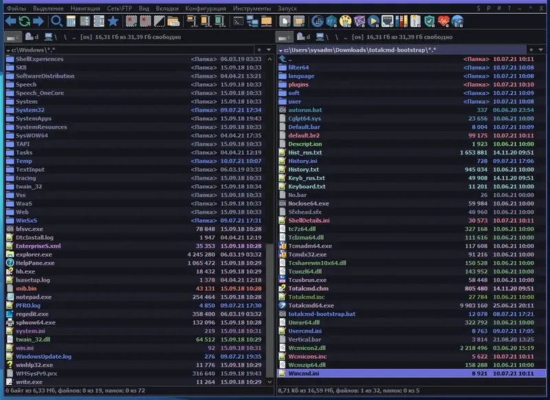 Установка Total Commander 10.00 Freemen Mesh 21.7.1 x64 [Ru En]