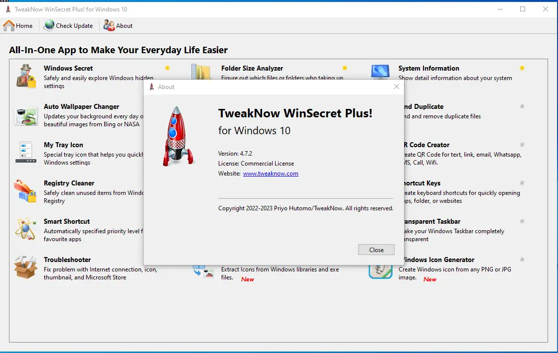 Установка TweakNow WinSecret Plus! 4.7.2 RePack (& Portable) by elchupacabra [En]