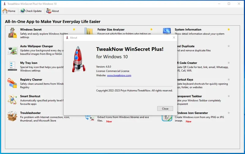 Установка TweakNow WinSecret Plus! 4.8.0 RePack (& Portable) by elchupacabra [En]