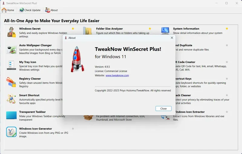 Установка TweakNow WinSecret Plus! 4.9.5 RePack (& Portable) by elchupacabra [En]