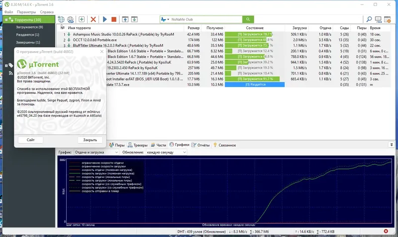 Установка uTorrent Pack 1.2.3.68 Repack (& Portable) by elchupacabra [Multi Ru]