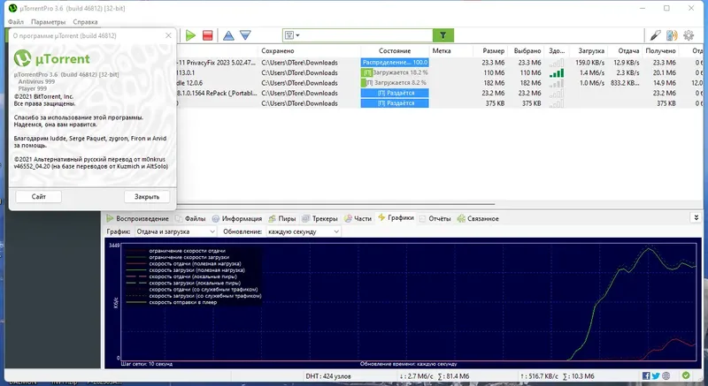 Установка uTorrent Pro 3.6.0 Build 46812 Stable RePack (& Portable) by Dodakaedr [Multi Ru]