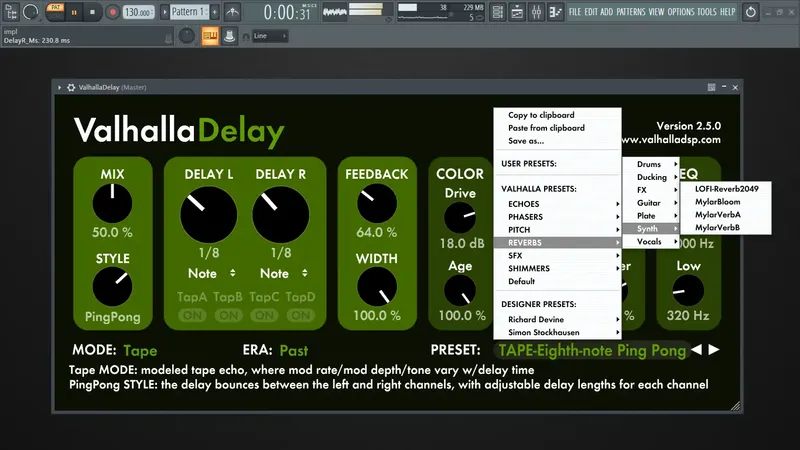 Установка Valhalla DSP - Valhalla Delay 2.5.0 VST, VST3, AAX (x64) [En]