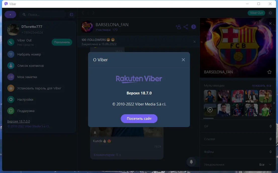 Установка Viber 18.7.0.0 (x64) RePack (Portable) by Dodakaedr [Multi Ru]