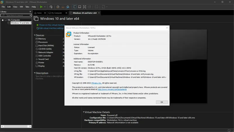 Установка VMware Workstation 16 Pro 16.2.3 Build 19376536 RePack by KpoJIuK [En]