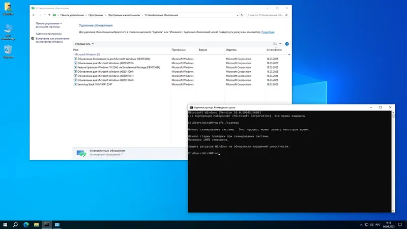 Установка Windows 10 Pro 22H2 19045.5608 x64 by SanLex [Lightweight] [Ru-En] (2025.04.04)