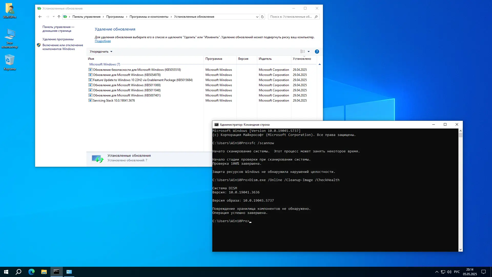Установка Windows 10 Pro 22H2 19045.5737 x64 by SanLex [Lightweight] [Ru En] (2025.05.05)
