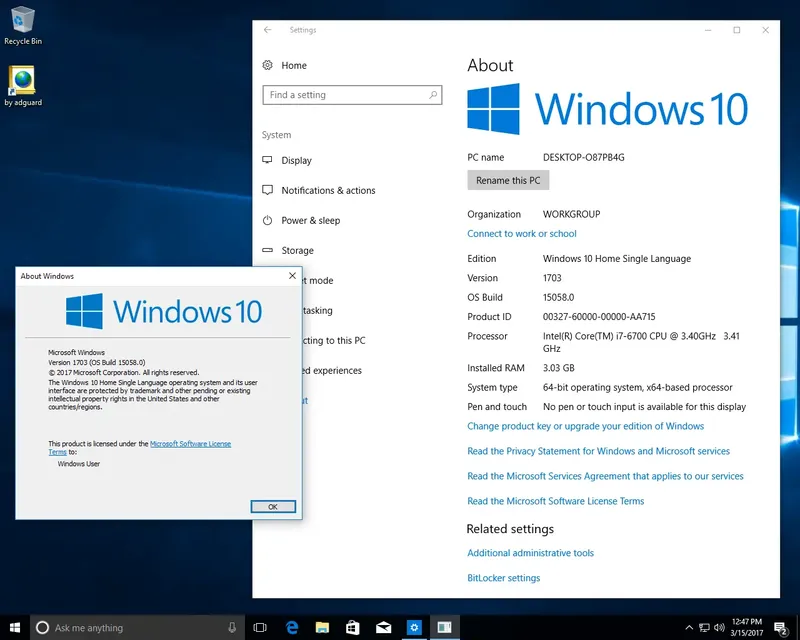 Установка Windows 10 Redstone 2 [15058.0] RC (x86-x64) AIO [32in2] adguard v17.03.15 (2017) Русский Английский