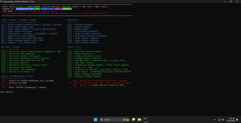 Установка Windows 11 PRO 24H2 26100.2314 Update 9 by Ghost Spectre [En]
