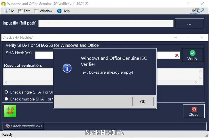 Установка Windows and Office Genuine ISO Verifier 11.10.24.22 Portable [En]