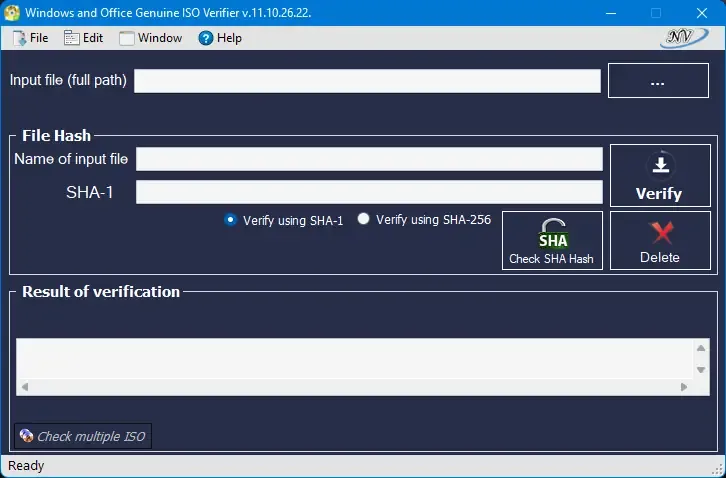 Установка Windows and Office Genuine ISO Verifier 11.10.26.22 Portable [En]