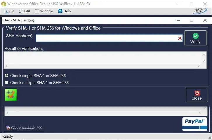 Установка Windows and Office Genuine ISO Verifier 11.12.34.23 Portable [En]
