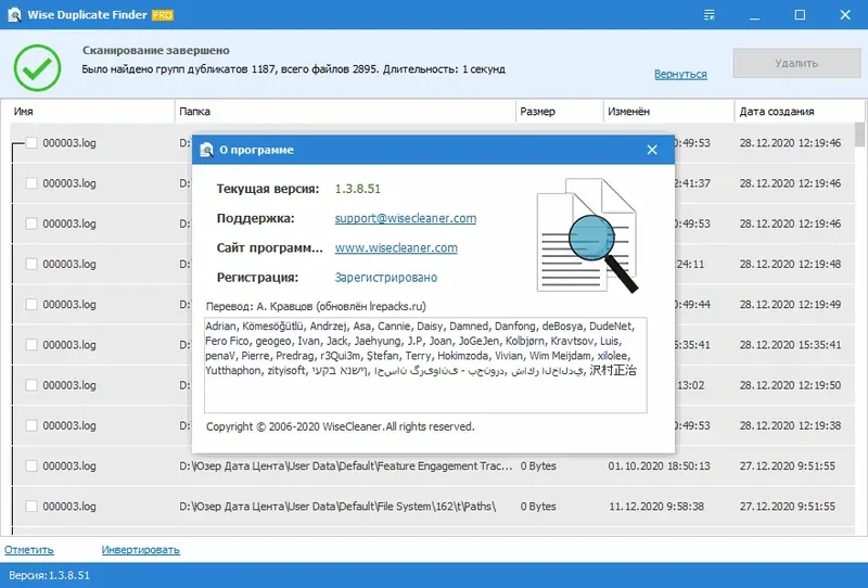 Установка Wise Duplicate Finder Pro 1.3.8.51 (2021) РС RePack & Portable by elchupacabra