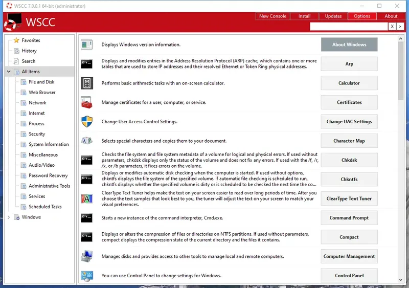 Установка WSCC (Windows System Control Center) 7.0.0.1 + Portable [En]