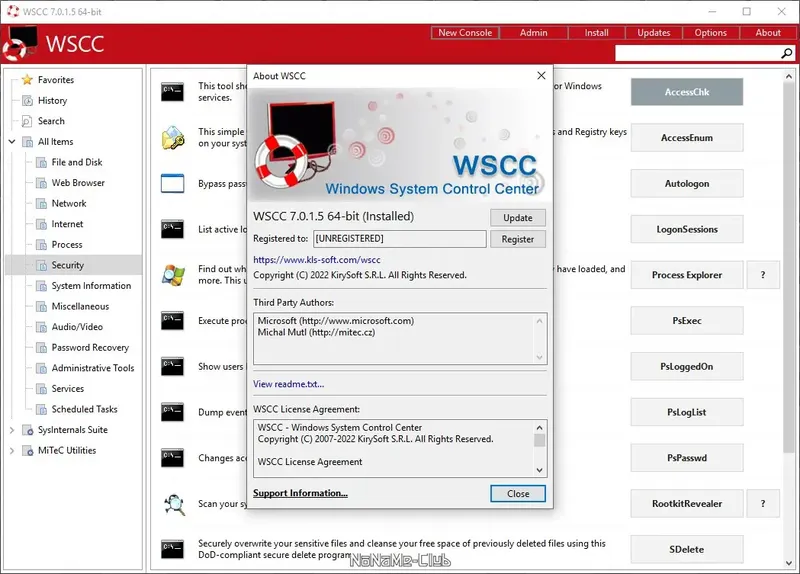 Установка WSCC (Windows System Control Center) 7.0.1.5 + Portable [En]