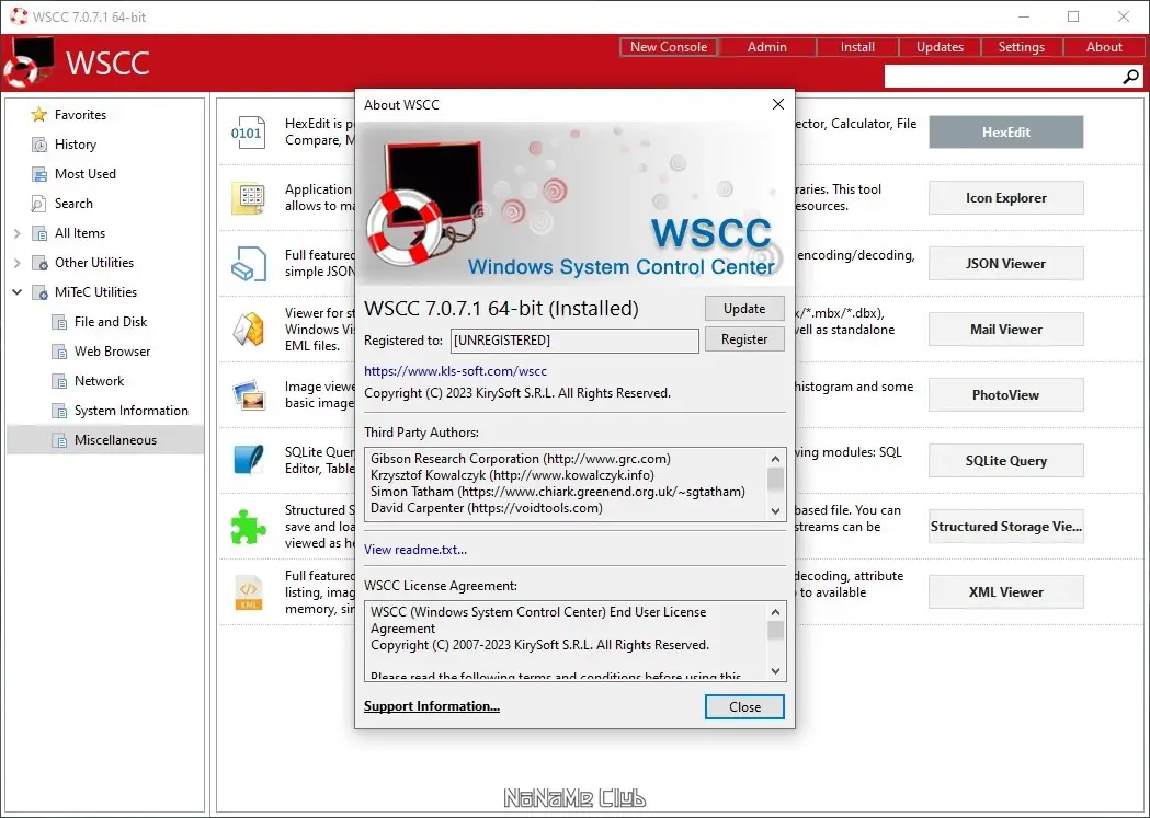 Установка WSCC (Windows System Control Center) 7.0.7.1 + Portable [En]