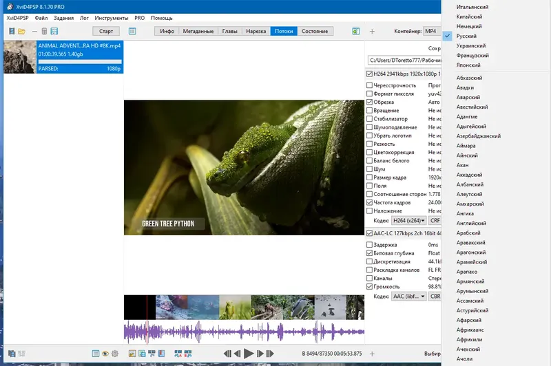 Установка XviD4PSP 8.1.70 Pro (x64) Portable by 7997 [Multi Ru]