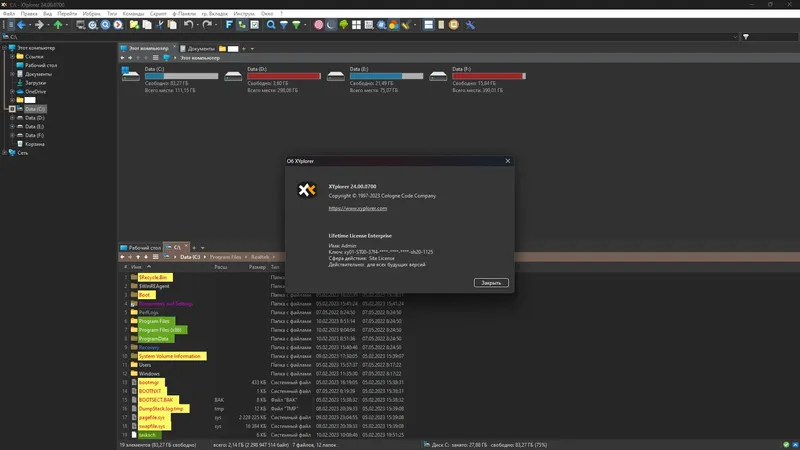 Установка XYplorer 24.00.0700 RePack (& Portable) by TryRooM [Multi Ru]