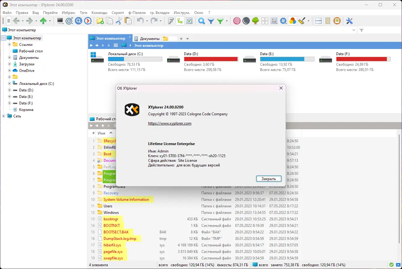 Установка XYplorer 24.0.0200 RePack (& Portable) by TryRooM [Multi Ru]