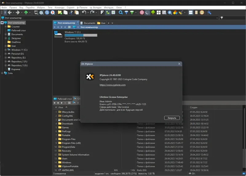 Установка XYplorer 24.40.0200 RePack (& Portable) by TryRooM [Multi Ru]