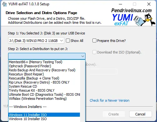 Установка Your Universal MultiBoot Installer exFAT (BIOS & UEFI USB Boot) 1.0.1.8 Portable [En]
