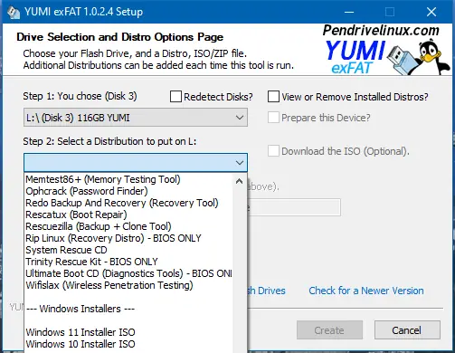 Установка Your Universal MultiBoot Installer exFAT (BIOS & UEFI USB Boot) 1.0.2.4 Portable [En]